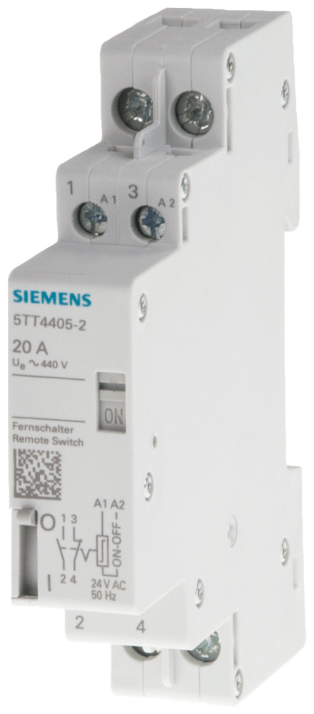 Siemens Remote control switch 2no,DC24V,25a