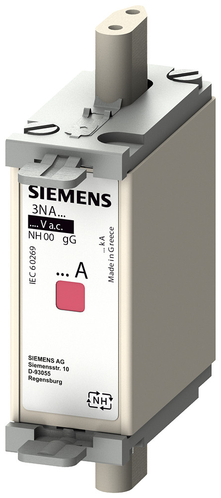 Siemens LV HRC fuse link, NH000, in: 2 A, GG, un ac: 690 V, un DC: 250 V