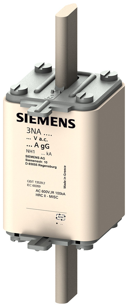 Siemens LV HRC fuse link, NH1, in: 250 A, GG, un ac: 690 V, un DC: 440 V