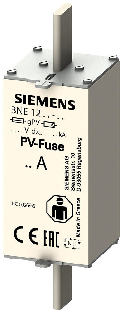 Siemens PV Fuse link, with blade contacts, NH2XL, in: 315 A, GPV, un DC: 1500