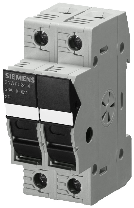 Siemens Sentron, cylindrical fuse holder, 10x38 MM, 2-pole, in: 30 A, ue DC: 1