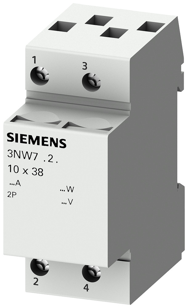 Siemens Sentron, cylindrical fuse holder, 8 X 32 MM, 2-pole, in: 20 A, un ac: Siemens Sentron, cylindrical fuse holder, 8 X 32 MM, 2-pole, in: 20 A, un ac: