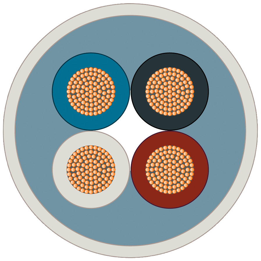 Siemens SIMATIC NET Robust Energy Cable 4 x Robust Energy cable, 4-wire energy cable, stranded wire 4x1.0 MM2, sol