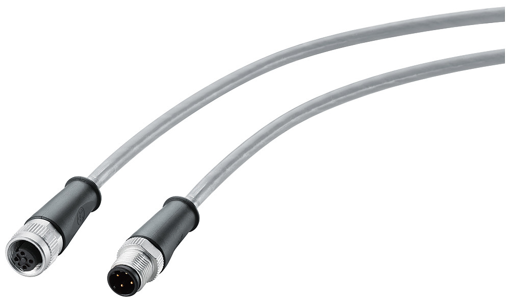 Siemens SIMATIC NET Robust Power Connecting Robust Power conn. cable ip69 M12-180/M12-180, A-coded, 4-pole, 3 M, F