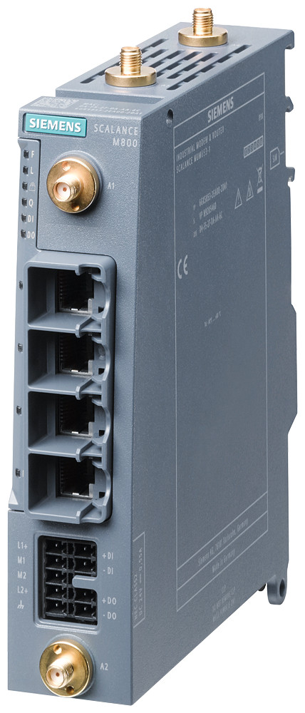 Siemens Scalance Mum853-1 (a1), 5G router, ethernet<->3/4/5G, VPN, firewall, N