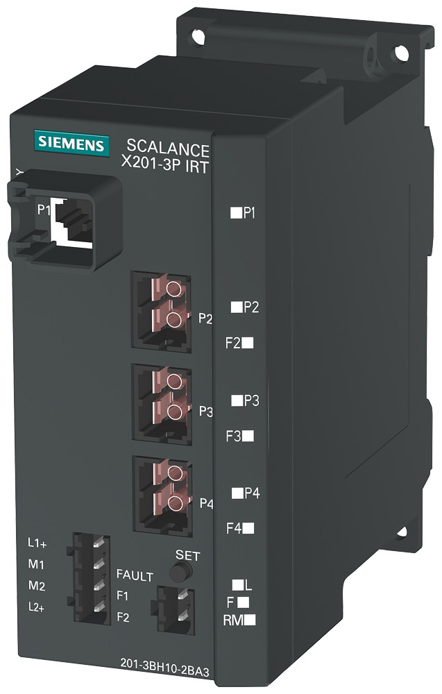 Siemens SCALANCE X201-3P IRT Scalance X201-3P irt, managed layer 2 switch, 1X RJ45, 3X pof SC RJ