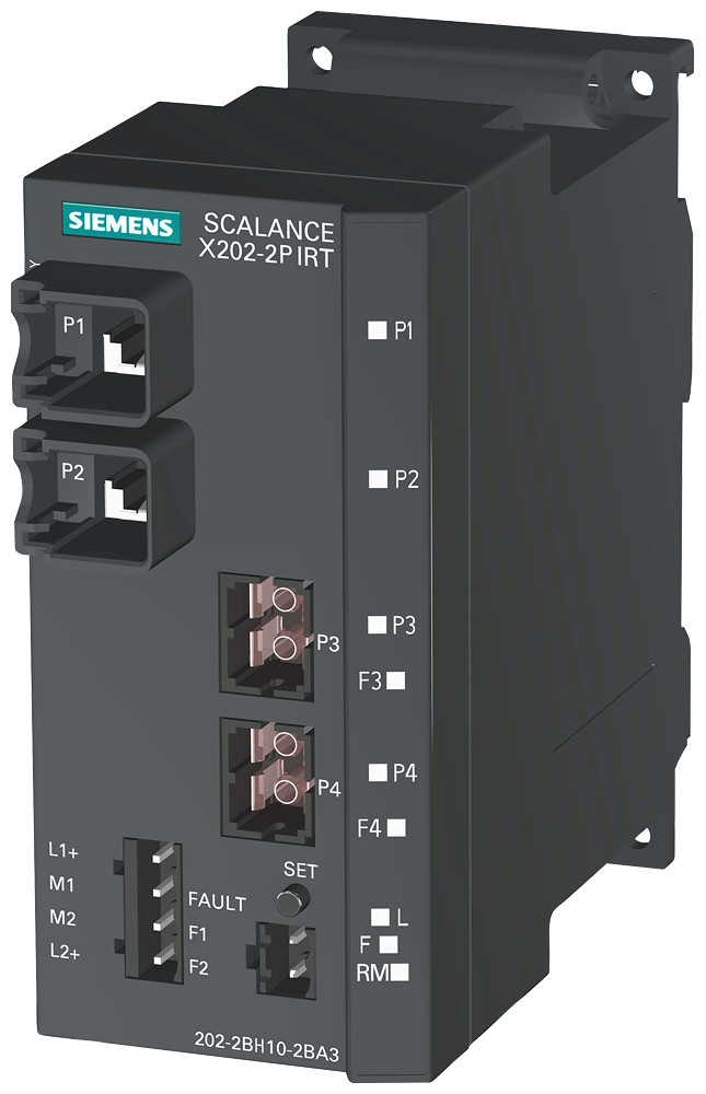Siemens SCALANCE X202-2P IRT Scalance X202-2P irt, managed layer 2 switch, 2X RJ45, 2X pof SC RJ