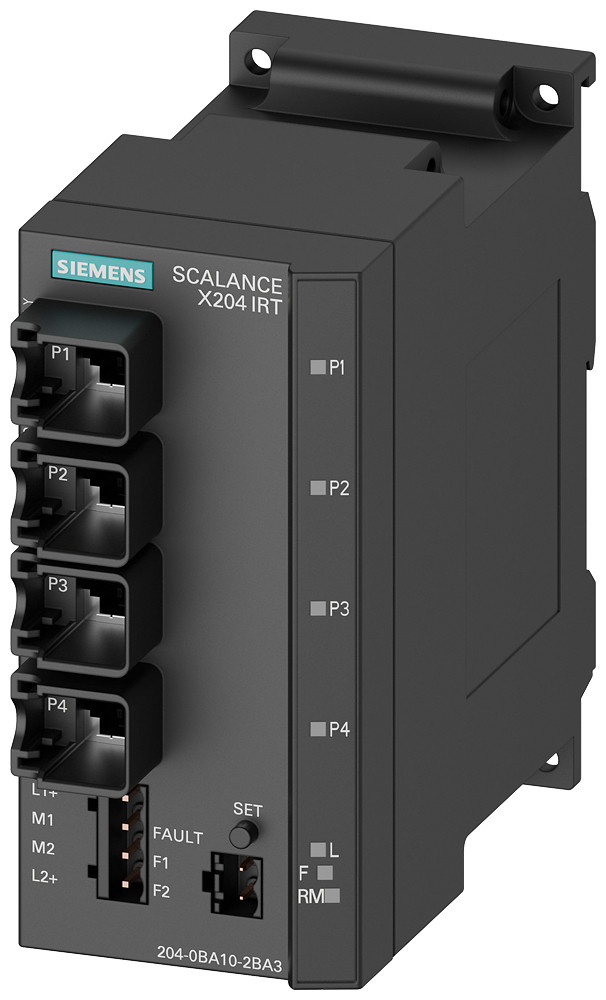 Siemens Scalance X204irt, managed layer 2 switch, 4X RJ45