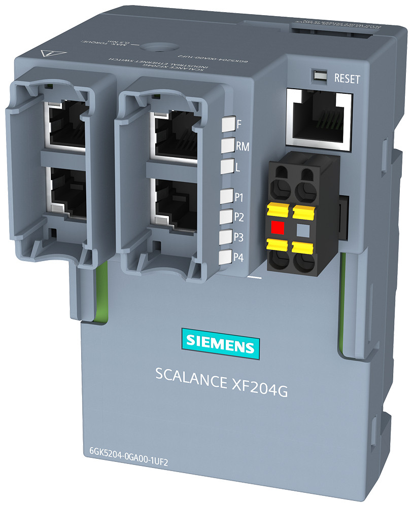 Siemens SCALANCE XF204G Scalance XF204G manageable layer 2 ie switch, 4x10/100/1000 MBPS RJ45