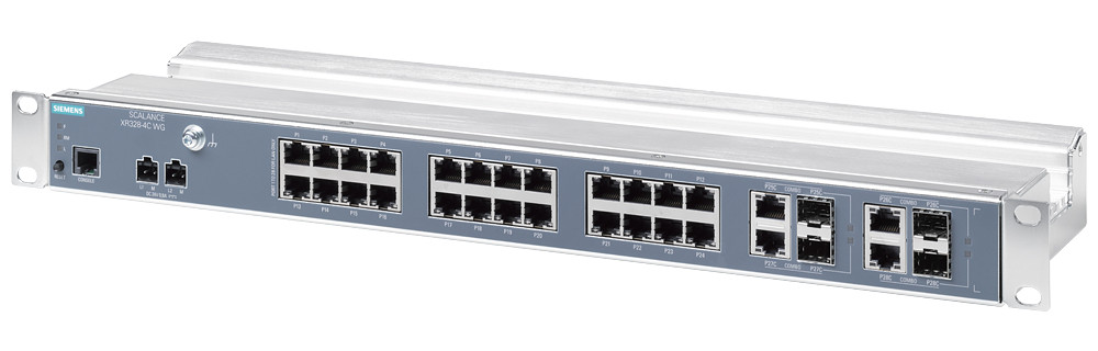 Siemens Scalance XR328-4C WG, managed L2 switch, 24X RJ45, 4X combo ports, 24