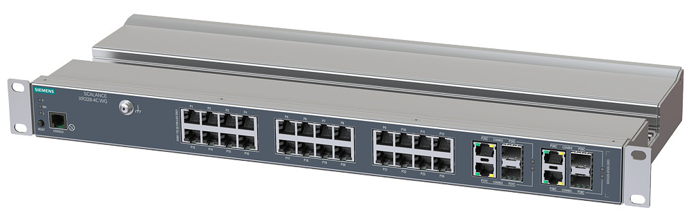 Siemens Scalance XR328-4C WG, managed L2 switch, 24XRJ45, 4xcombo, 230vac, no