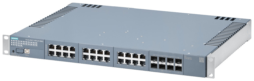 Siemens SCALANCE XR524-8WG Scalance XR524-8WG,managed L3 switch,19,24XRJ45,8XSFP+,230vac,without