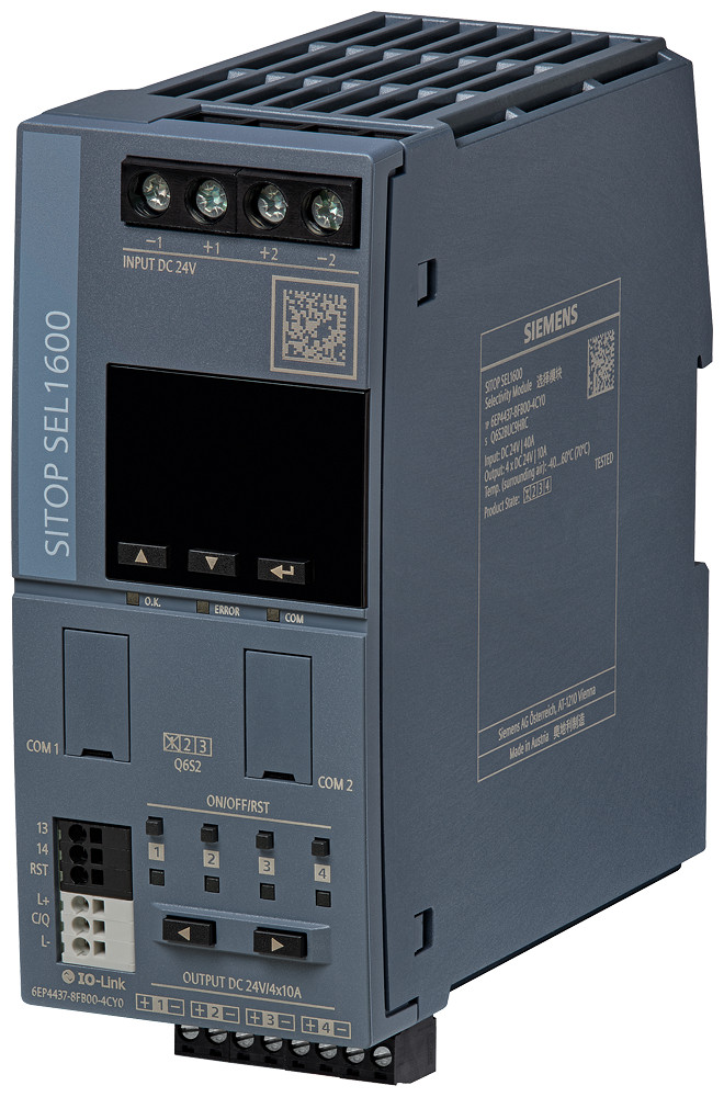 Siemens Selectivity System sitop sel1600 24 V DC/4X 0.5-10 A with io-link inte