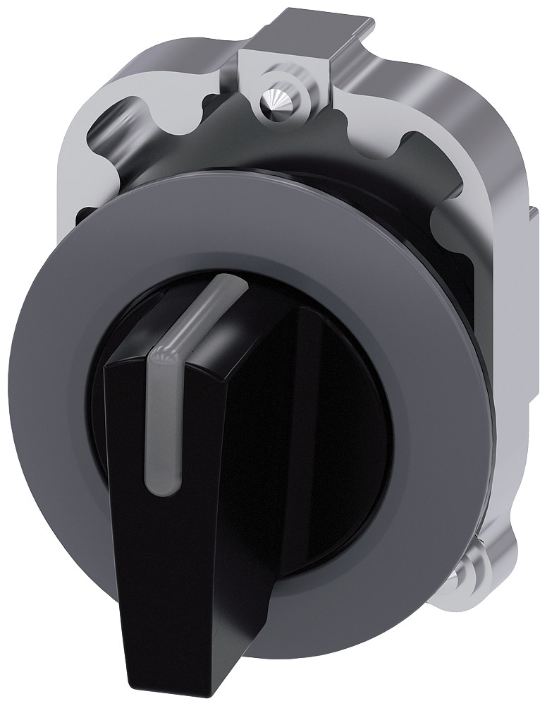 Siemens Knevelschakelaar 30MM RVS I-O-ii zwart ip69k