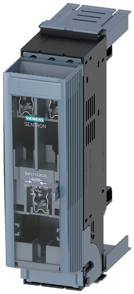 Siemens SENTRON 3NP1 Sentron, mespatroonlastscheider 3NP1, 3-polig, NH000 smal, 125 A