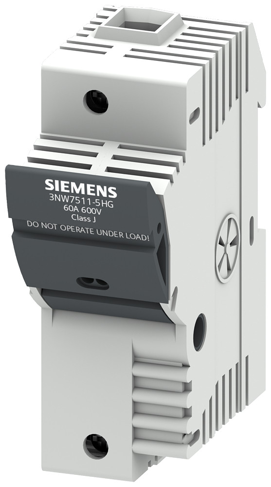 Siemens Sentron, fuse holder, class J, 1pole, in 60 A, un ac 600 V