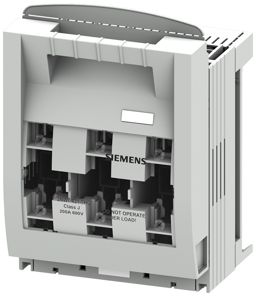 Siemens Sentron, fuse holder, class J, 3-pole, in: 200 A, un ac: 600 V