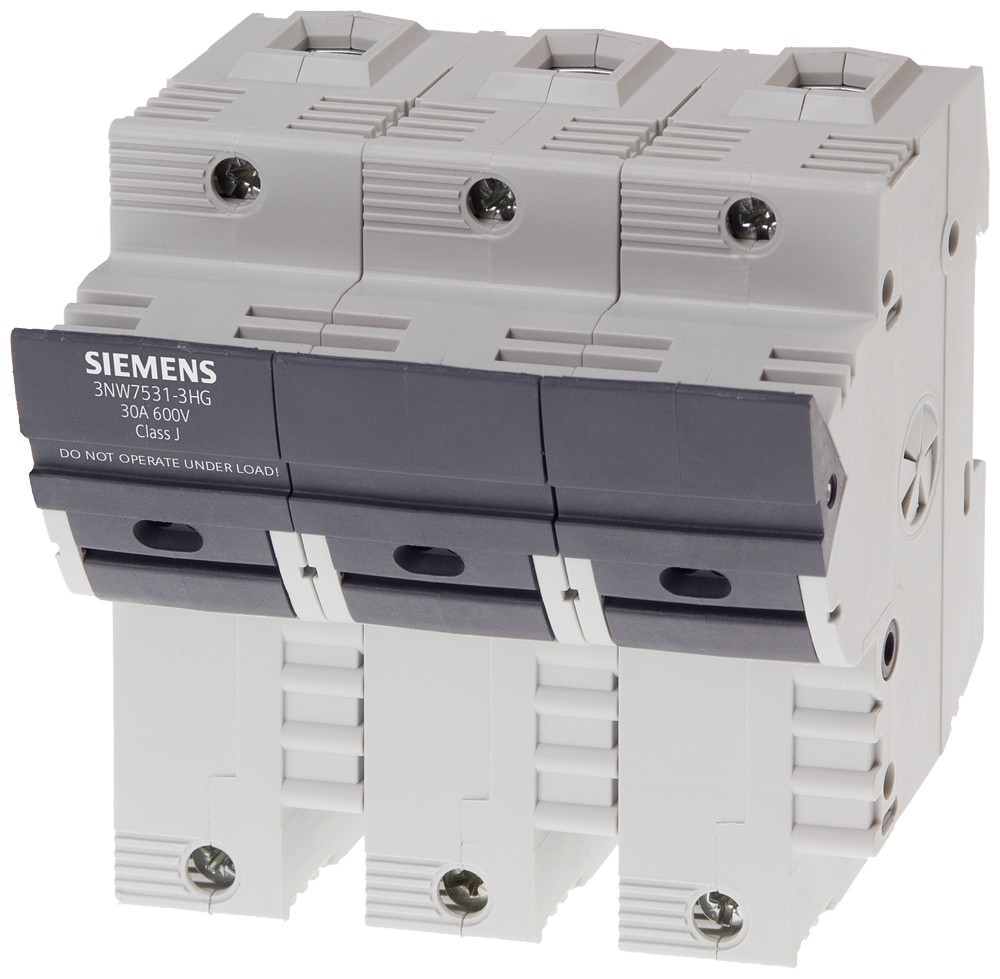 Siemens Sentron, fuse holder, class J, 3-pole, in: 30 A, un ac: 600 V