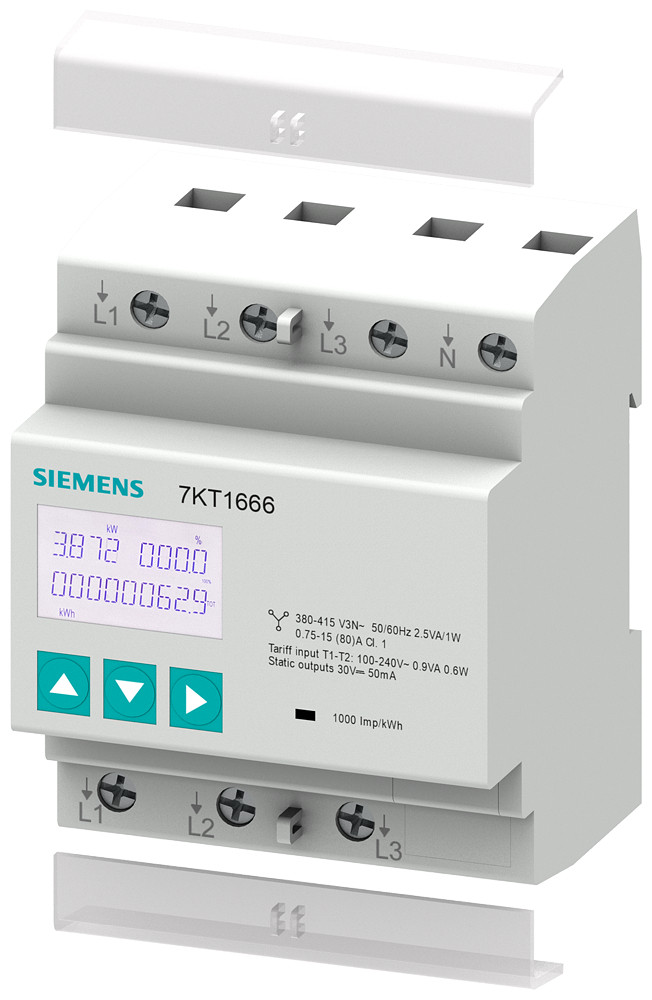 Siemens Sentron mid measuring device 7KT pac1600 LCD L-L: 400 V L-N: 230 V 8