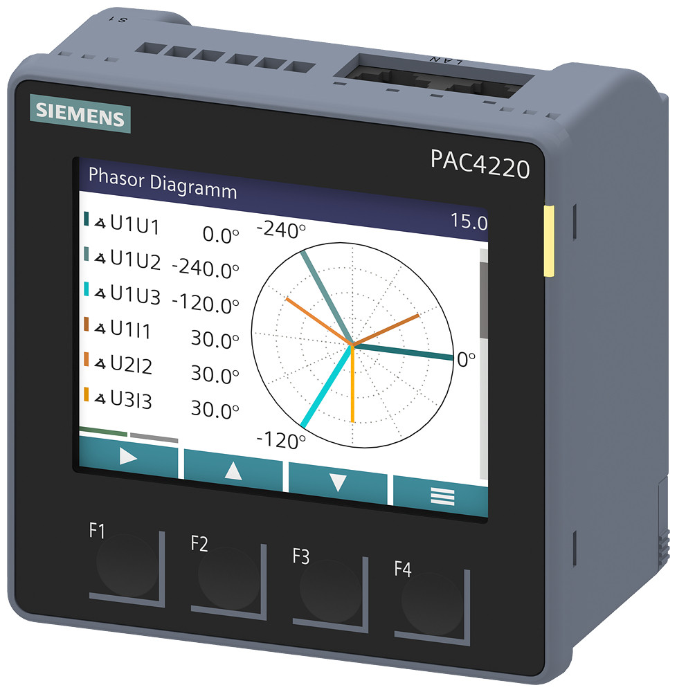 Siemens Sentron pac4220 power monitoring device with color graphic TFT display 3F 690/400V