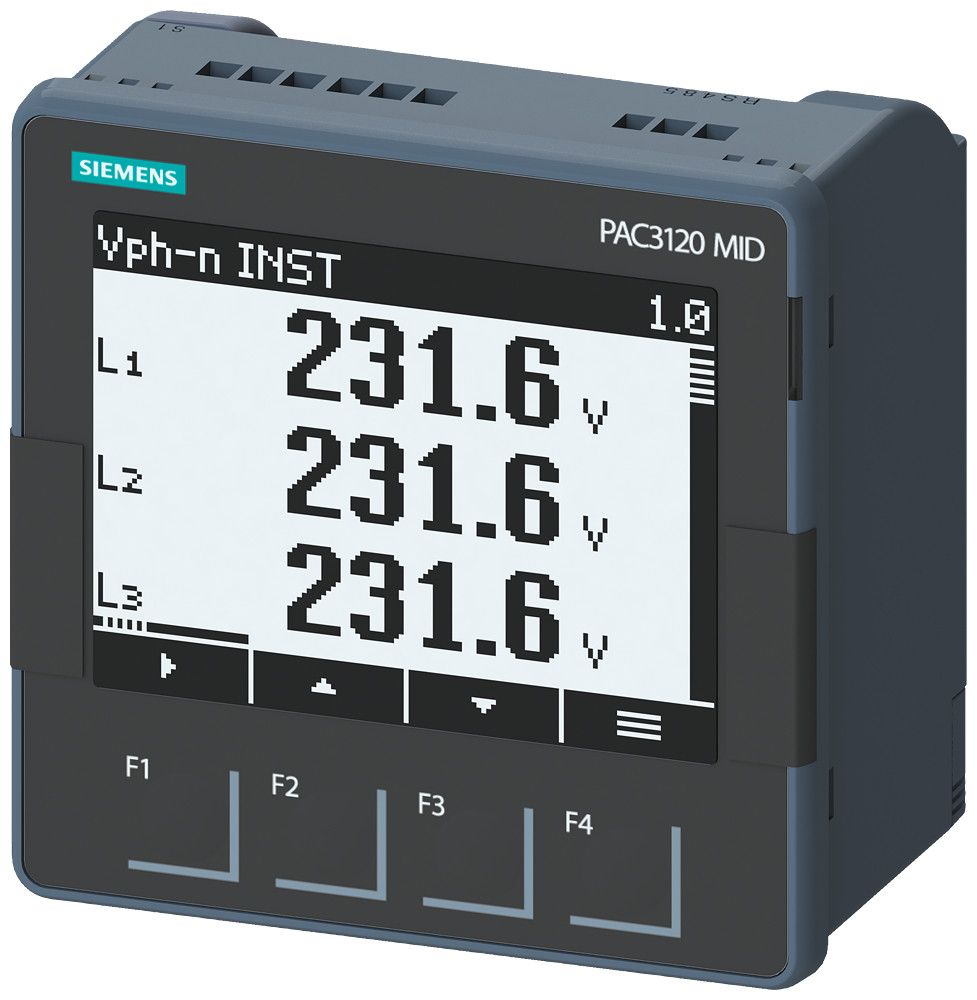 Siemens Sentron Pac3120 mid power monitoring, front mounting, 690/400 V, 5 A,