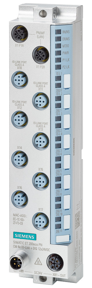 Siemens Simatic Et 200eco PN CM 8xio-link + DQ 8x24 V DC/0,5 A 8X M12