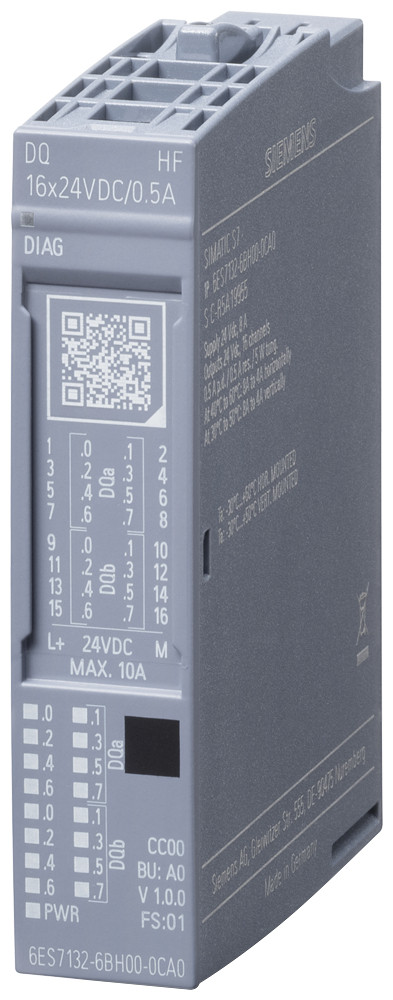 Siemens Simatic Et 200SP DQ 16x24vdc/0.5a HF pu 1