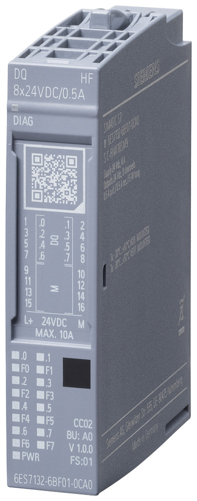 Siemens Simatic Et 200SP DQ 8x24vdc/0.5a HF pu 1