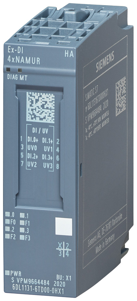 Siemens Simatic Et 200SP ha, et 200SP, digital ex-I input module, di 4xnamur,