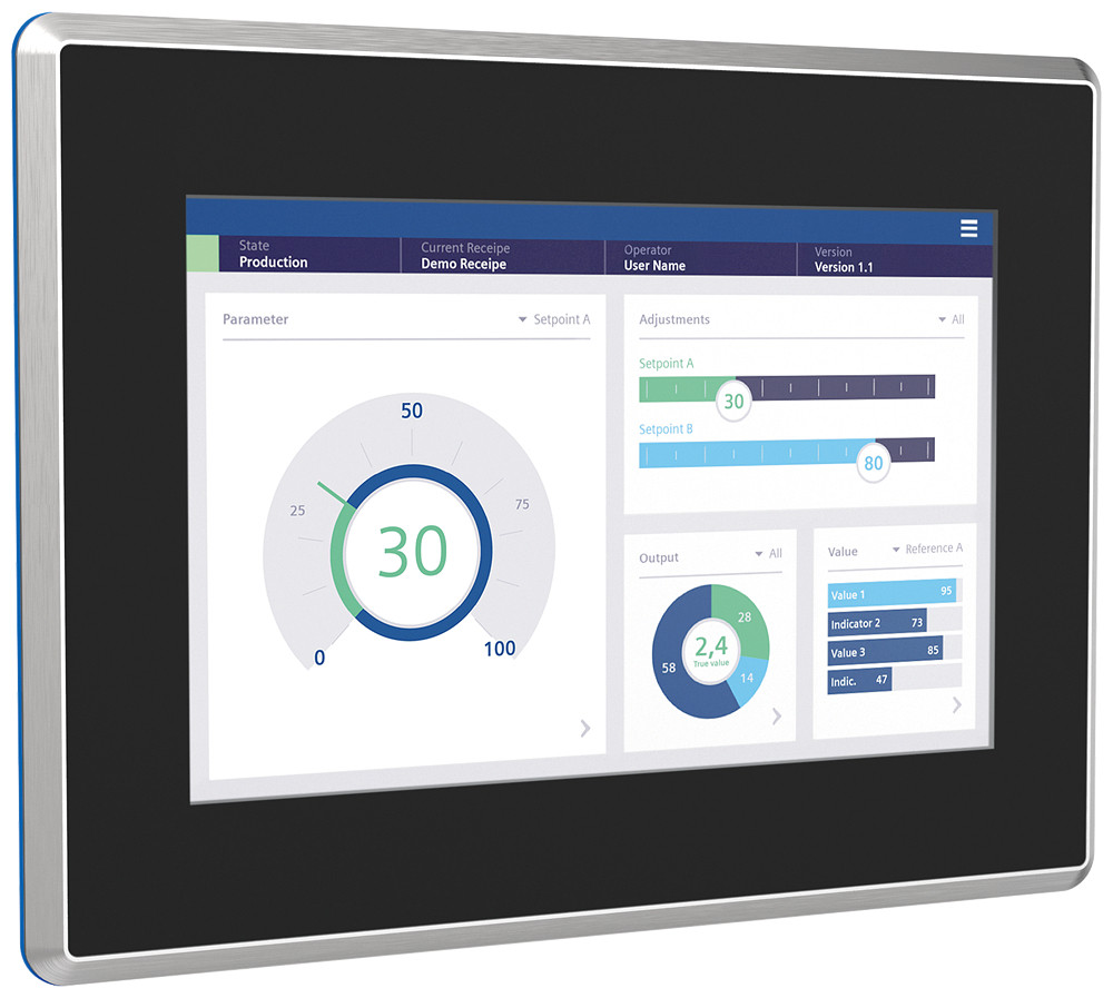 Siemens Simatic Hmi MTP1000 unified comfort hygienic, neutral design ip69, fda