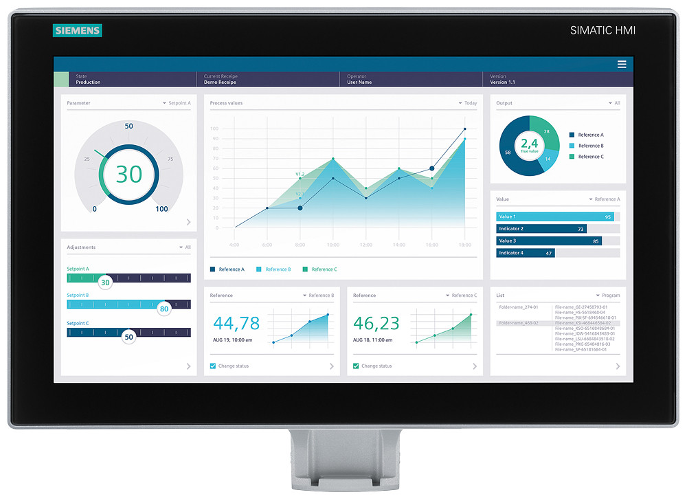 Siemens Simatic Hmi MTP1900 unified comfort pro prepared for pedestal and exte