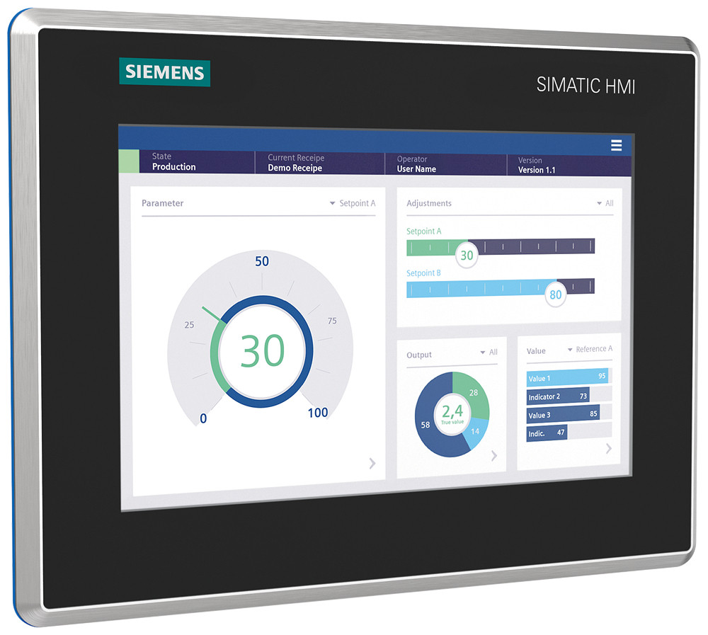 Siemens Simatic Hmi MTP700 unified comfort hygienic hygienic ip69, fda, shatte