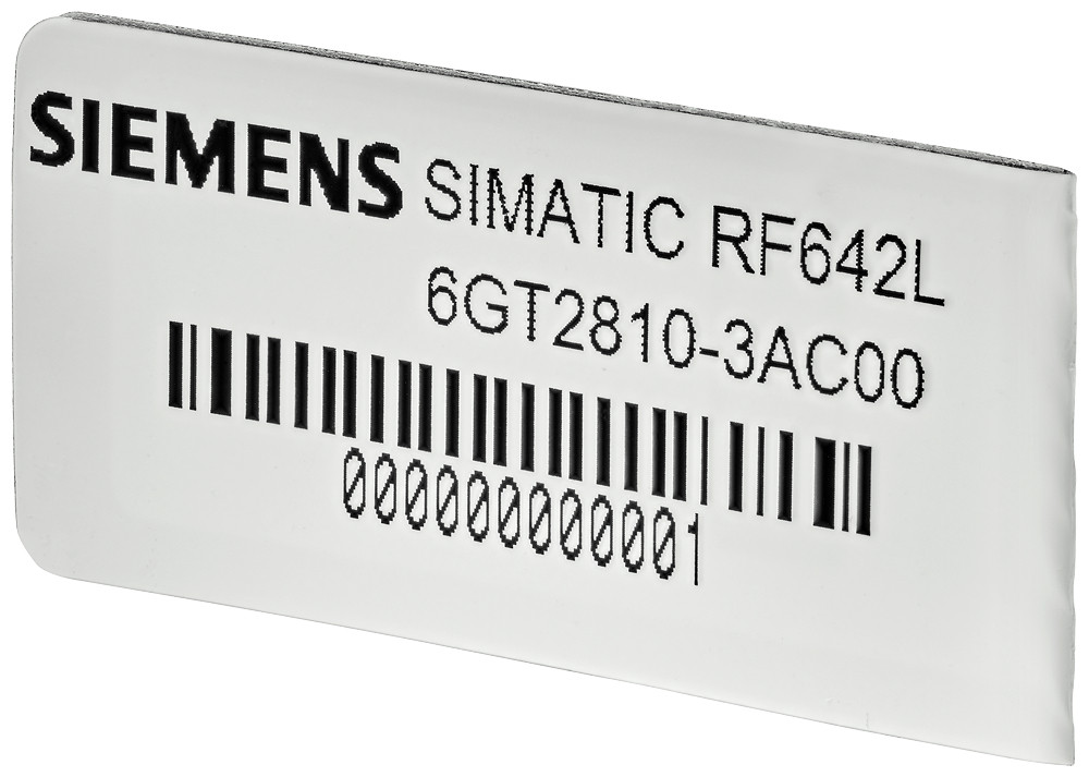Siemens SIMATIC RF Transponder RF642L Label RF642L gen2 on-metal FCC, pet, iso 18000-63, epc class 1 gen 2