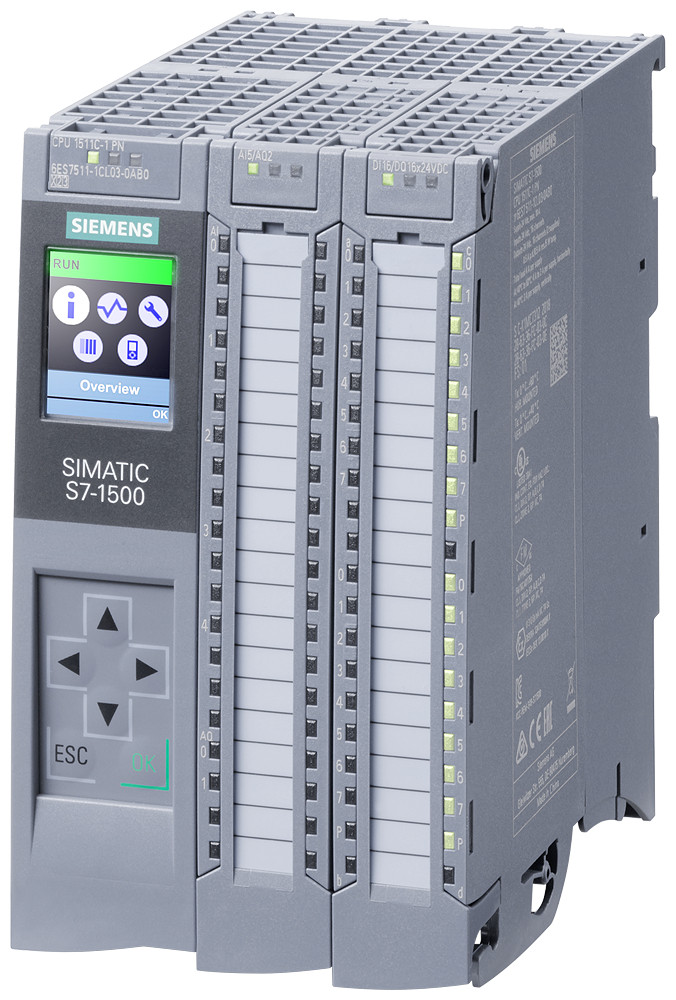 Siemens Simatic S7-1500 cpu 1511C-1 PN 16di/16DQ/5ai/2aq