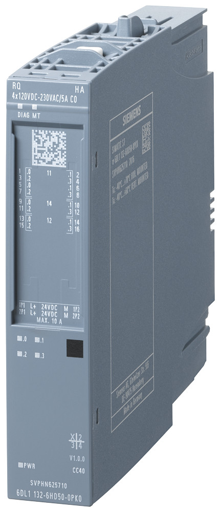 Siemens SIMATIC Simatic Et 200SP ha, signal relay module changeover contact, RQ 4x120v