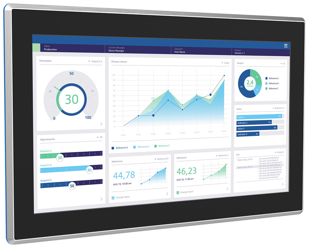 Siemens SIMATIC Simatic Hmi MTP1900 unified comfort hygienic, neutral design ip69, fda