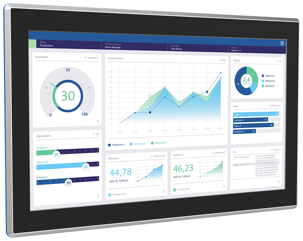 Siemens SIMATIC Simatic Hmi MTP2200 unified comfort hygienic hygienic, neutral design