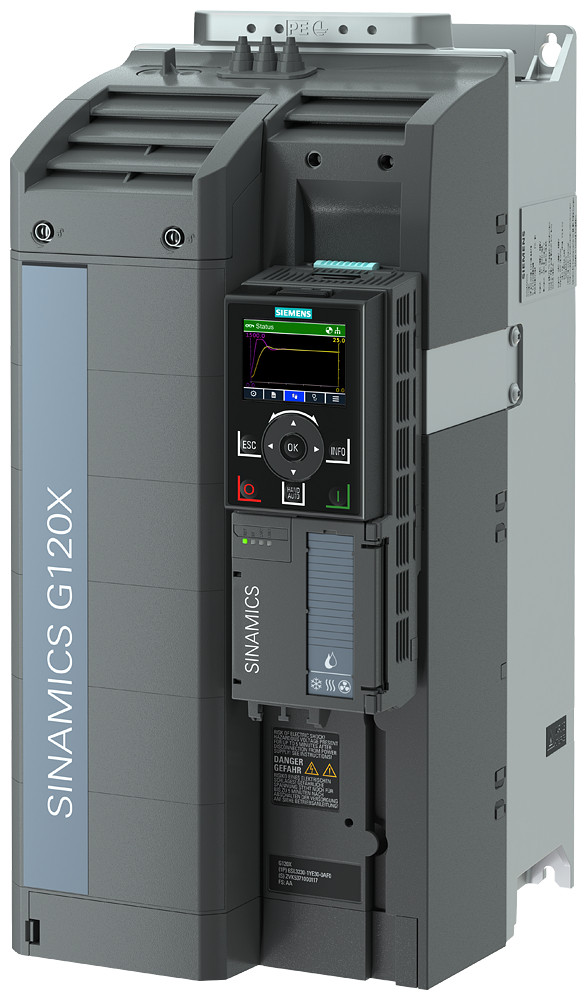 Siemens SINAMICS G120X Sinamics G120X, ip20 / ul open type, FSD, uf, 3 ac 200-240 V, 18,50 KW