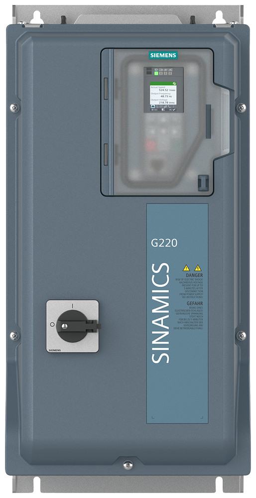 Siemens Sinamics G220 380-500 V 3ac + 10/-20% 47-63 HZ power low overload: 1.5