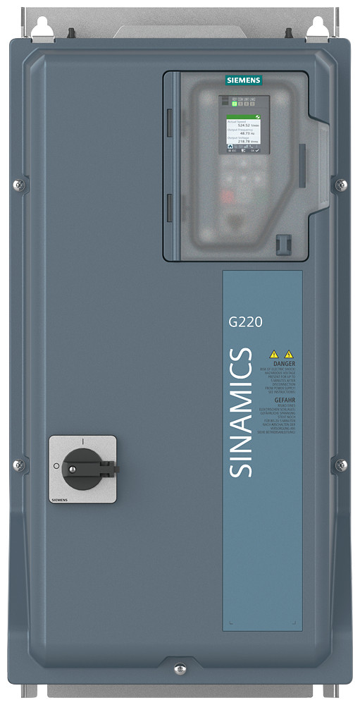 Siemens Sinamics G220 380-500 V 3ac + 10/-20% 47-63 HZ power low overload: 15