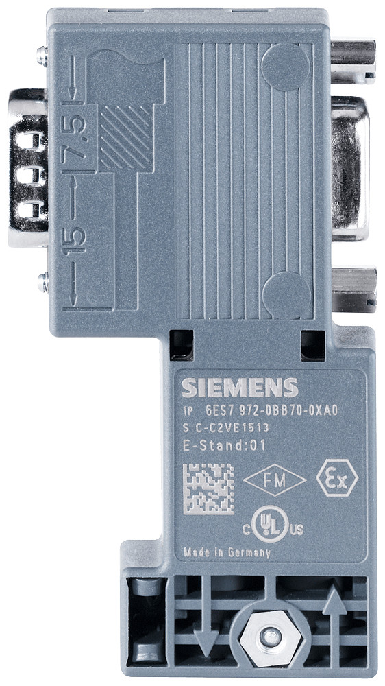 Siemens Siplus DP PB connector PG socket 90°cable outlet -40...+70°C with conf