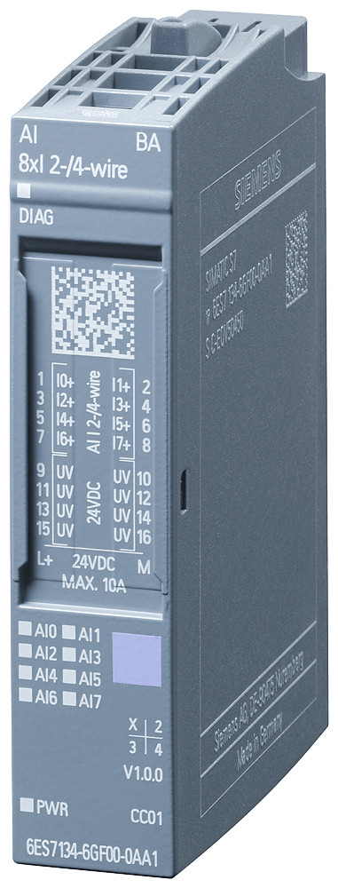 Siemens Siplus et 200S 2ai U HF -25 ...+60 °C based on 6es7134-4LB02-0ab0