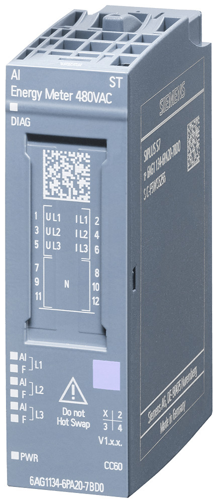 Siemens Siplus et 200SP ai emeter 480vac ST -40...+70°C with conformal coating