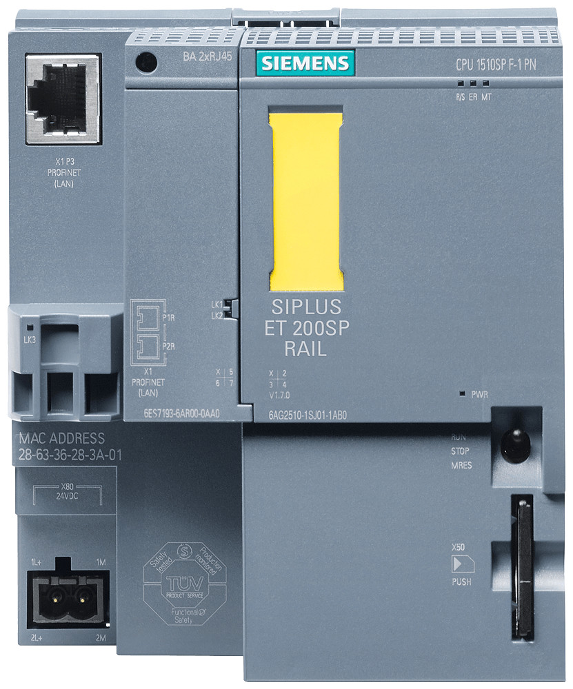 Siemens Siplus Et 200SP Cpu 1512SP F 1 PN T1 Rail Based On 6es7512 