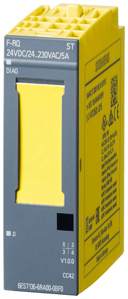 Siemens Siplus et 200SP F-RQ 24vdc230vac/5a rail -25 ...+55°C T1 with 70°C fo