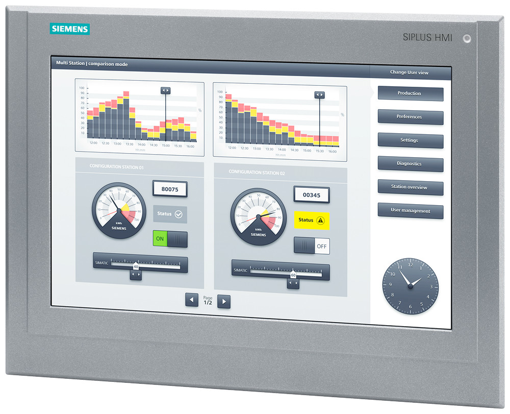 Siemens Siplus Hmi TP1500 comfort outdoor -30 ... +60 °C with conformal coatin