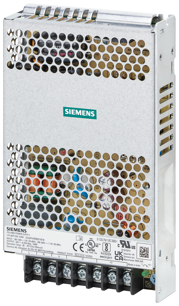 Siemens SITOP PSU100D Power Supply sitop psu100d, single-phase 24 V DC/6.25 A for wall mount