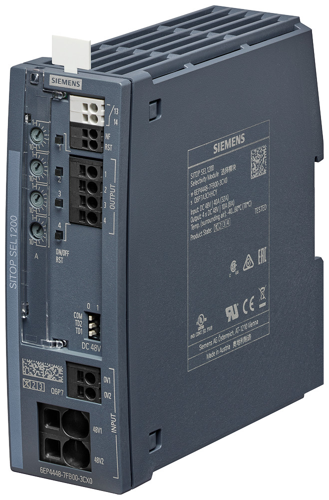 Siemens Sitop Sel1200 sel. module, 48VDC/4x1-10a W. com. sign. contact or diag