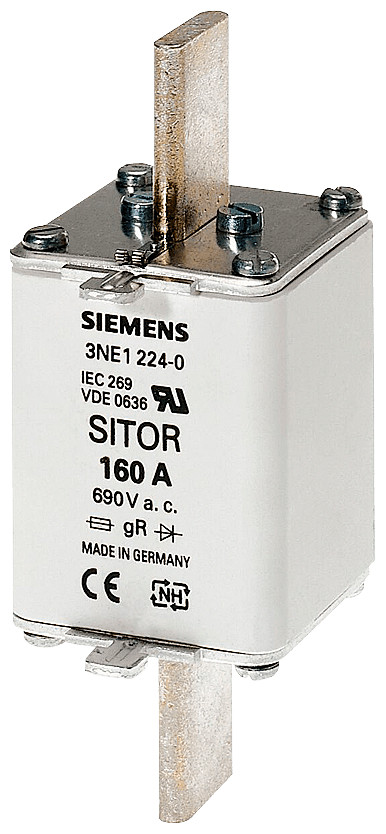 Siemens Sitor fuse smeltpatroon (mes) NH1 bovenkenmelder 250a
