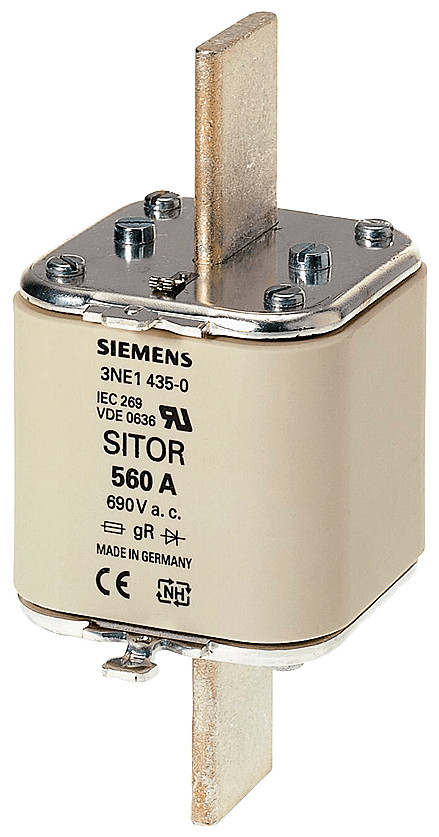 Siemens Sitor fuse smeltpatroon (mes) NH3 bovenkenmelder 560a